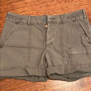Dark green cargo shorts